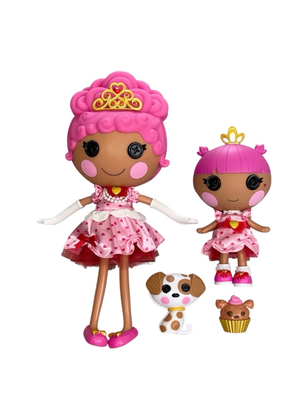 Lalaloopsy Sew Royal Sisters: Crumpet Hearts & Teacup Hearts with Pets Bundle